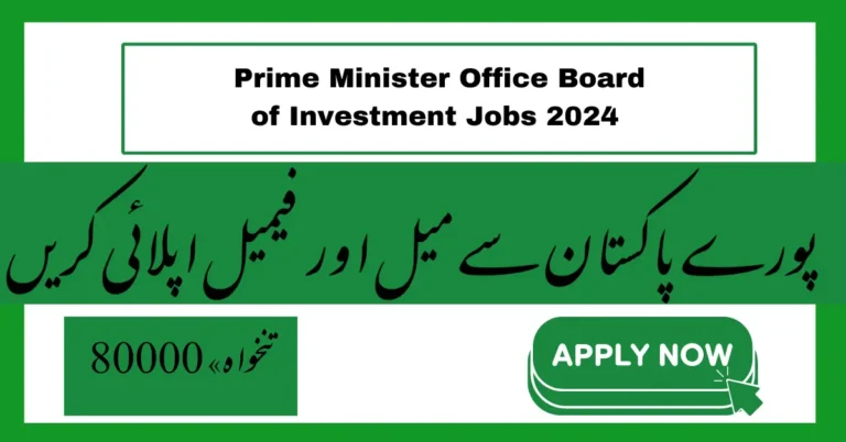 Prime Minister Office Board of Investment Jobs 2024