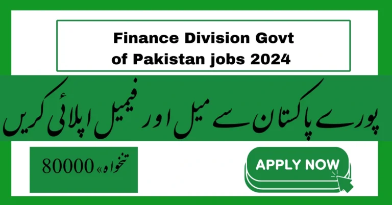 Finance Division Govt of Pakistan jobs 2024